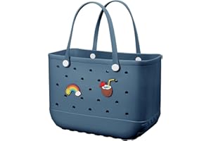 BAONAT Beach Bag Rubber Tote Bag - Waterproof Travel Bag for Women Washable Tote Bag Handbag for Sports Beach Market Pool