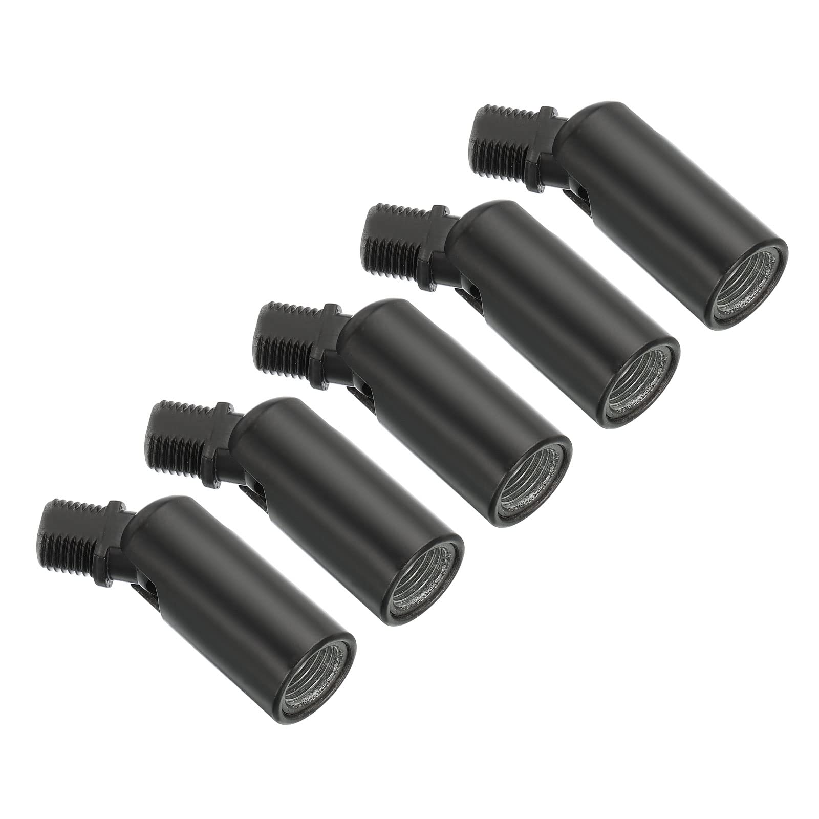View 1 of PATIKIL Sloped Ceiling Light Adapter, 5 Pack 180 Degree M10 Thread Chandeliers Ceiling Pendant Lighting Adapter for Angle or Irregular Ceiling, Black