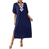 Eddoyee Loose Beach Kaftan Dresses for Women Caftan Swimsuit Cover Up