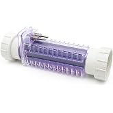 PPC3 Salt Cell Replacement Compatible with AutoPilot Pool Pilot Systems | 7-Blade Titanium Plate Design for Pools Up to 50,000 Gallons, Replaces SC-48, RC-42, RC-7 and AP-250, Clear Housing