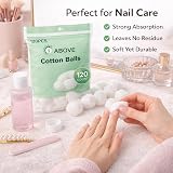 1ABOVE Pack of 120 Cotton Wool Balls Super Soft 100% Pure Cotton view 6