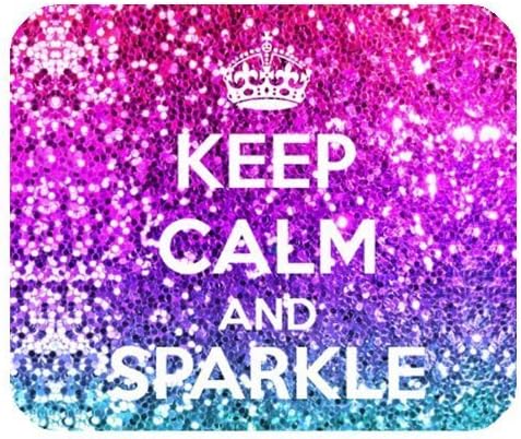 WECE Funny Keep Calm and Sparkle On Non-Slip Rubber Mousepad Gaming Mouse Pad Mat