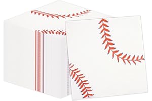 HFBOBP 50PCS Baseball Paper Napkins, Disposable Baseball Themed Luncheon Napkins Cocktail Napkin Party Supplies for Sports Themed Party Kids Birthday Baby Shower Decorations Celebrations