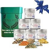 Gustus Vitae | Culinary Favorites Gourmet Seasonings Deluxe Gift Box of 6 | All Natural | Premium Spice Blends | Gift Set | Non GMO | No MSG | No Fillers | Made in USA | Magnetic Tin | Small Batch