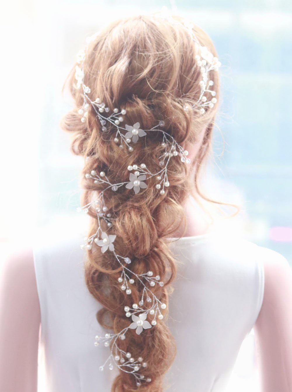 Amazon Com Missgrace Bridal Vintage Hair Vine Flower Crystal