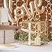 Cathy's Concepts Reception Gift Card Holder – Gold, Metal Construction, Glitter Accents, Perfect for Weddings, Graduations & More