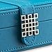 Glenor Co Earring Organizer, Classic 25 Section Jewelry Box/Case/Holder for Earrings, Rings, Necklaces, Jewelry, Cufflinks or Collections. 25 Small Compartments with Elegant Large Mirror, Blue