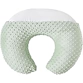 DONOMILO Nursing Pillow and Positioner Breastfeeding and Bottle Feeding, Propping Baby, Tummy Time, Sitting Support, with Removable Polyester Cover, dots Fabric, for Baby Boy Girl(Bay)