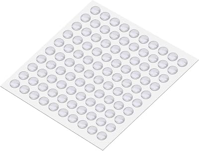 nuoshen 100 Pcs Clear Rubber Feet 8x3mm Adhesive Silicone Bumpers Transparent