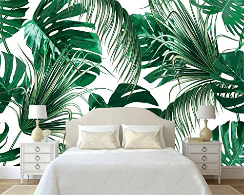 image for 200X140Cm, Wallpaper Modern Fresh Rainforest Plant Banana Leaf Garden 