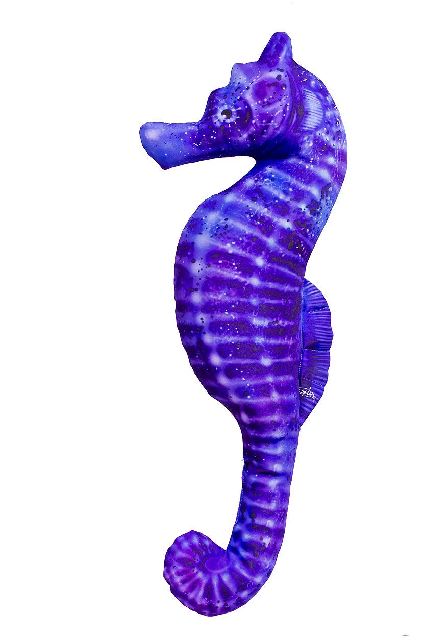 GABY Fish Pillows Seahorse Mini Blue Cushion, Polyester