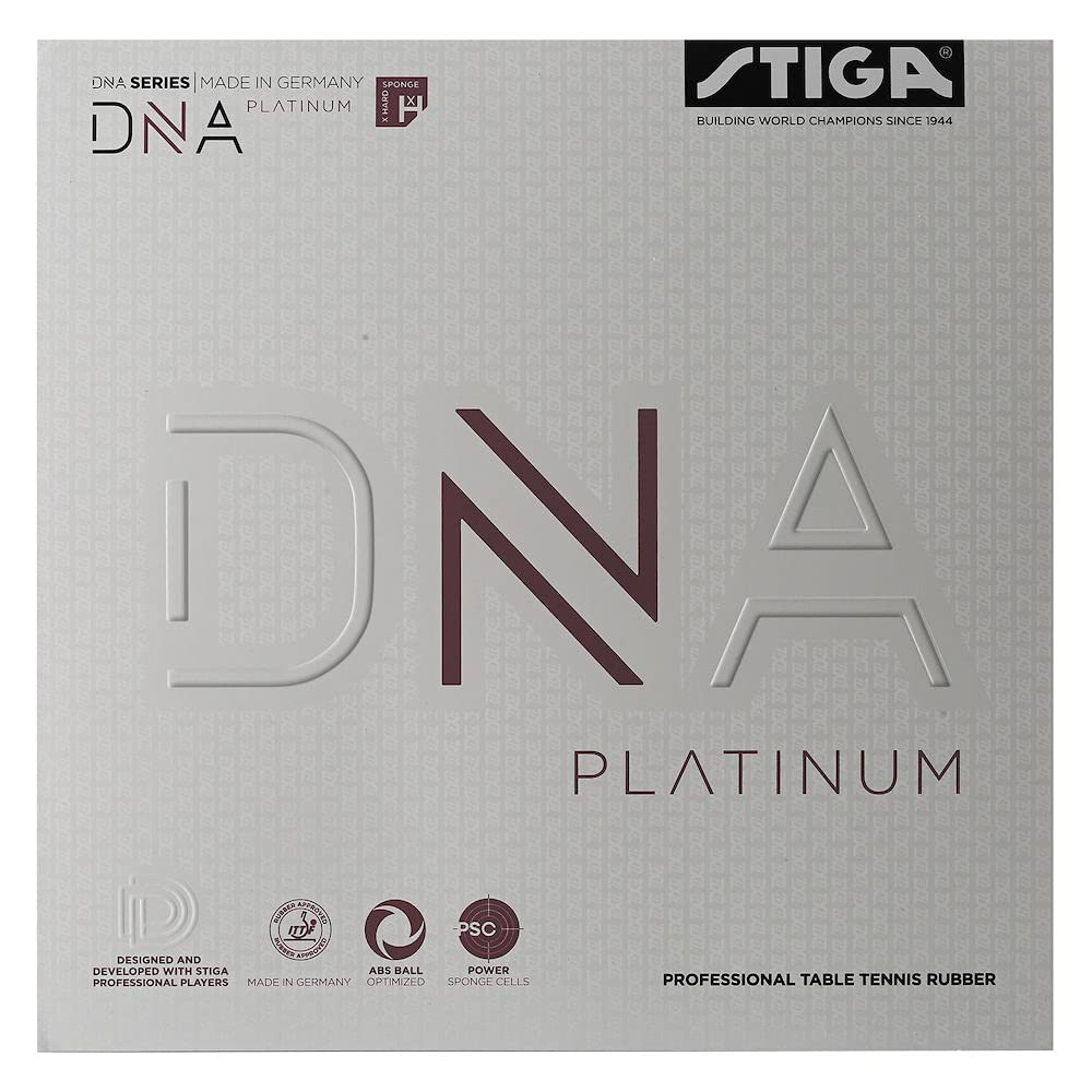 Stiga Table Tennis Rubber DNA Platinum XH, 2.3 with superior grip and optimal spin, Red