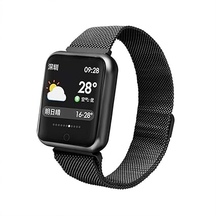 Sallydream Reloj Inteligente, Mujeres Hombres Smartwatch Pulsera ...