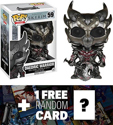 Daedric Warrior: Funko POP! x The Elder Scrolls V - Skyrim Vinyl Figure + 1 FREE Video Games Themed Trading Card Bundle [52683]