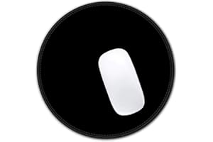 Hsurbtra Mouse Pad, Premium-Textured Small Round Mousepad 8.7 x 8.7 Inch Black, Stitched Edge Anti-Slip Waterproof Rubber Pre