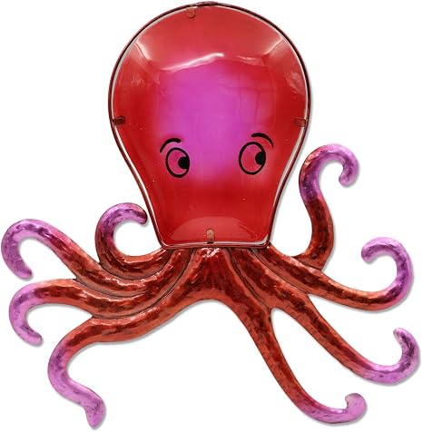 Amazon Com Metal Octopus Wall Decor Handcrafted Glass Octopus Sea Wall Hanging Art Indoor Outdoor Decor Decorative Nautical Wall Decor Sculpture For Pool Balcony Patio Porch Bedroom Living Room Office Garden Entryway Decor 14 2 Inches
