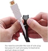 Alex Tech 10 ft 1/4 Inch Split Wire Loom Cable Sleeve Black view 2