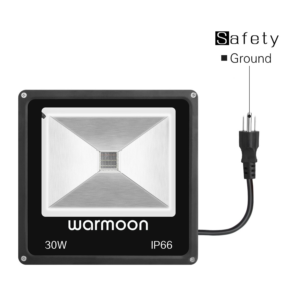 Warmoon RGB LED Flood Lights 30W Outdoor Dimmable 16 Colors Changing