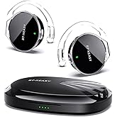 BEVCEFCC Open Ear Bluetooth Headphones with Over-Ear Hooks, Bluetooth 5.4 Wireless Earbuds, 52H Playtime, HD Mic, Clip on Earphones, Dual Device Connectivity for Running, Gym, Workouts & Office Use