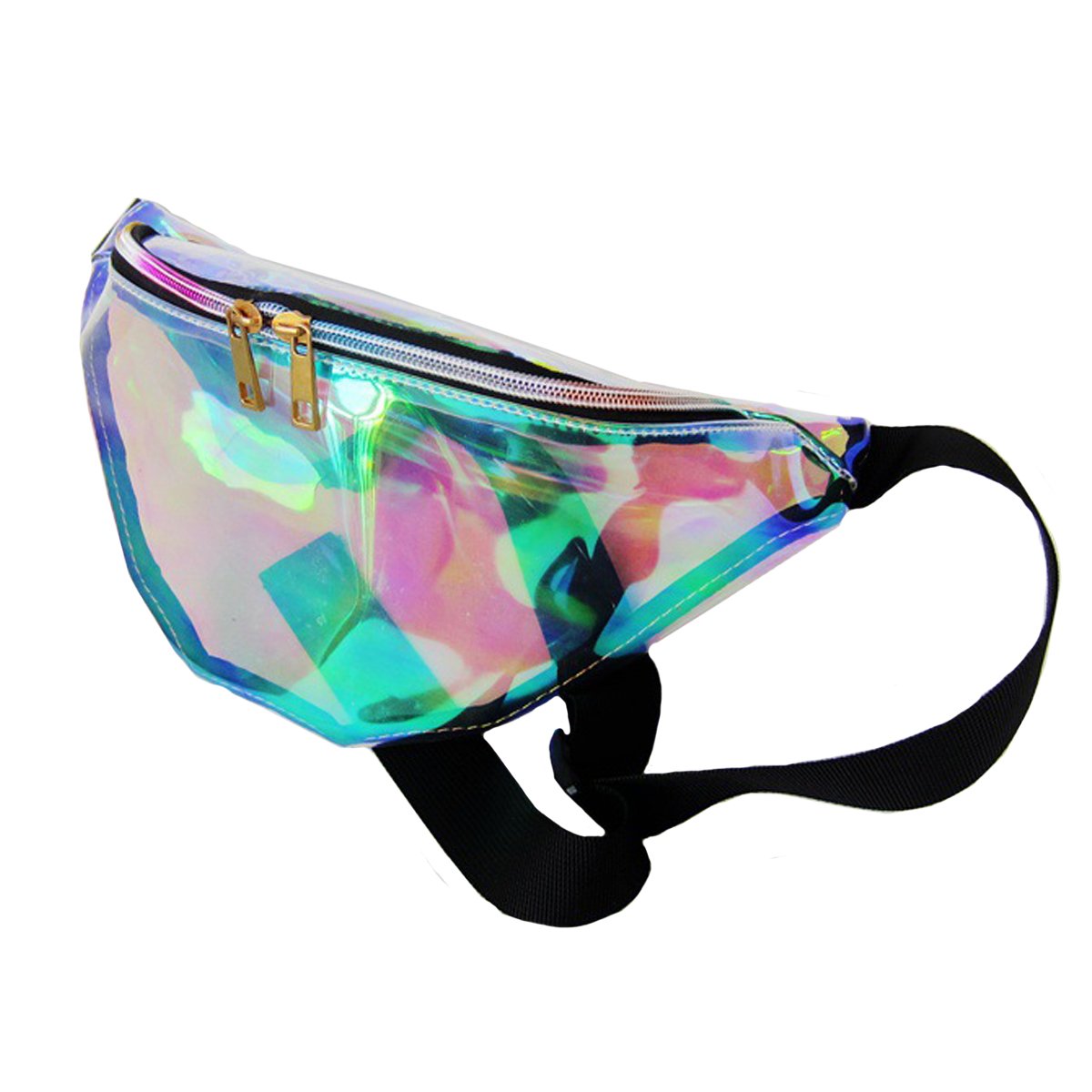 iridescent bum bag
