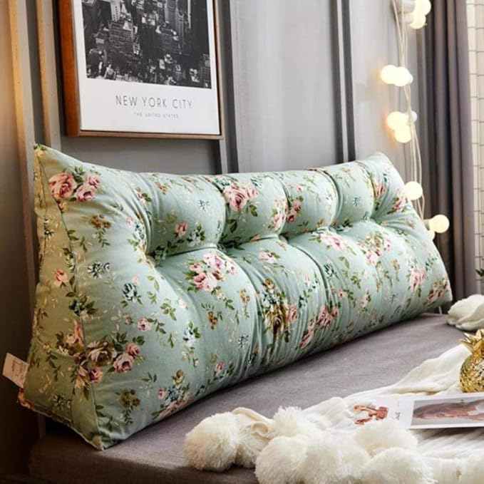 ukYukiko Lleno Triangular Cojín Cuña Almohada Cama Tapizado Cabecera De