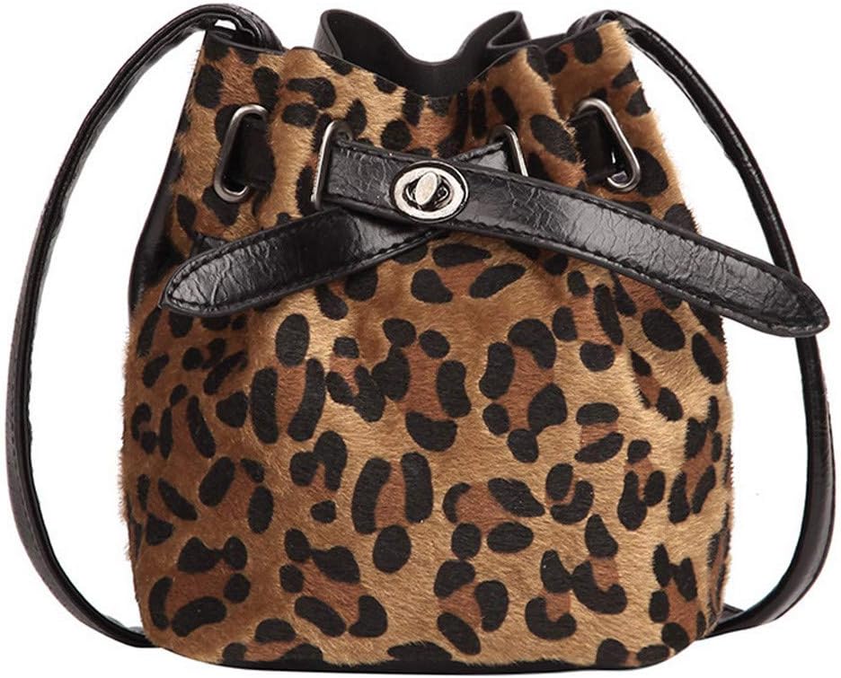 Yuutimko Bucket Bag for Women Fashion Casual Leopard Print Shoulder Crossbody Bags
