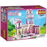 COGO Girls Blocks Princess Castle Toys for Girls Pink Palace Building Blocks Bricks Toys Construction Set for Kids 254 Pcs 3262