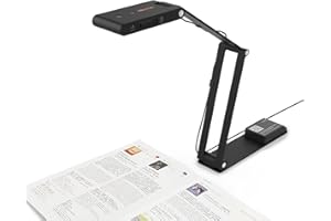 VIISAN VS13AI USB Document Camera with AI-Noise Reduction Mic, 13MP 4K Ultra HD A3-Size Capture, Dual-Mode Autofocus, LED Light, Foldable for Web Conferencing, Live Demo, Compatible macOS & Windows