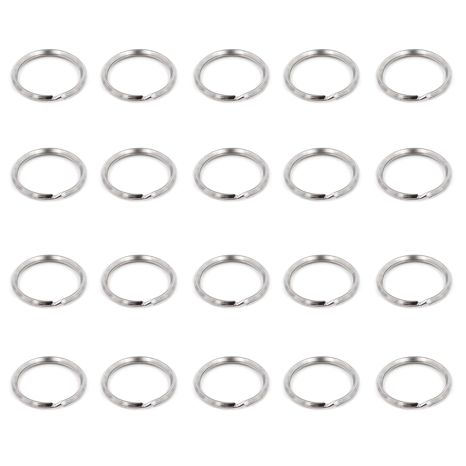 20 Pcs Split Rings, 25mm Jump Rings Metal Stainless Steel Key Ring Hoops for Jewelry Making Crafts,DIY Arts
