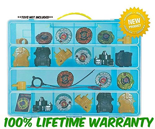 High Quality BeyBlades Carrying Case - Stores Dozens Of Battle Spinners - Durable Toy Storage Organizers By Life Made Better