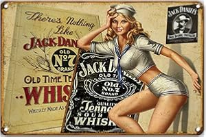 HIUYNN Whiskey Bar Vintage Decor Signs Retro Metal Signs Man Cave Decor Vintage Room Decor Signs Outdoor Wall Plaques Garage Retro Signs Bar Funny Signs Size: 11.8 x 7.8 Inches