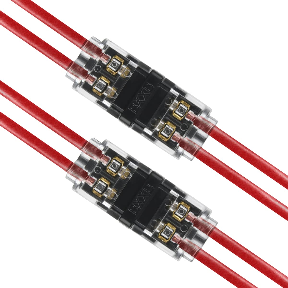 12Pcs Wire Connectors, 2 Pin Low Voltage Electrical H Tap Quick Splice Wire Connector Solderless without Stripping Suitable for 20-22 AWG Electrical Wire Connection