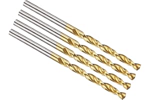 PATIKIL 3mm Drill Bit, M42 8% Cobalt High-Speed Steel Jobber Straight Shank 135° Titanium Nitride (TiN) Coated for Hard Metal