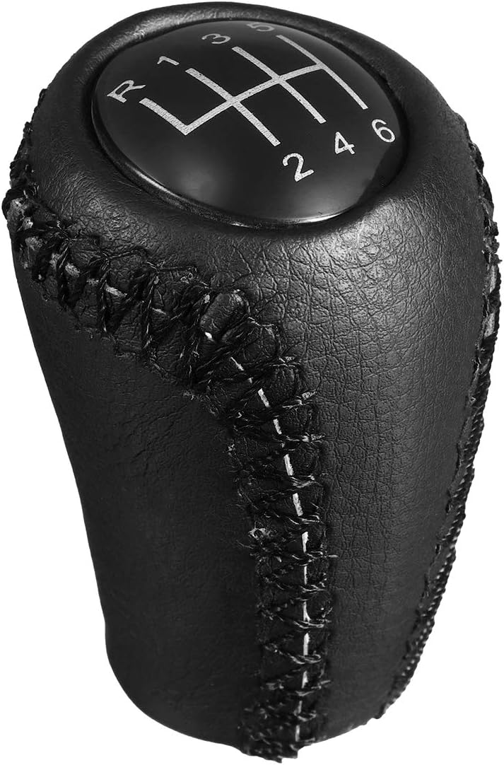 Wooya 6 Speed Leather Gear Shift Knob Stick For MAZDA 3 BK BL 5 CR CW 6 II GH