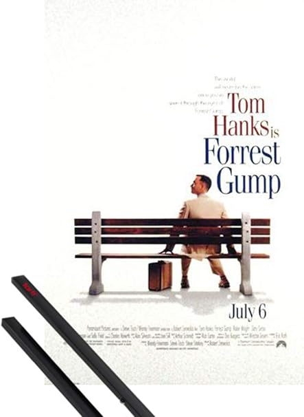 1art1 Forrest Gump Poster 102x69 Cm Tom Hanks Gary Sinise Et Kit De Fixation Noir Amazon Fr Cuisine Maison