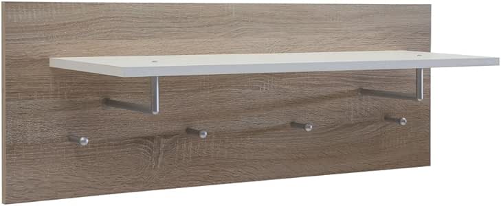 WILMES 53103 – 80 0 75 – Perchero de Pared Wave, Aprox. 90 x 33 x 2 cm