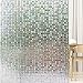 Coavas Window Privacy Film, Translucent Mosaic Window Film 3D Decorative Static Window Clings Removable Sun Blocking Window Stickers for Glass Door Home Heat Control Anti UV