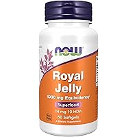 NOW Supplements, Royal Jelly 1000 mg with 10-HDA (Hydroxy-D-Decenoic Acid), 60 Softgels