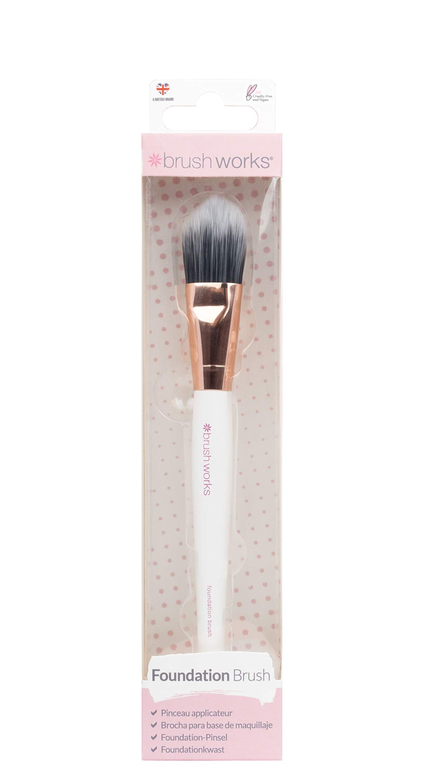 Brushworks White & Gold Foundation Brush