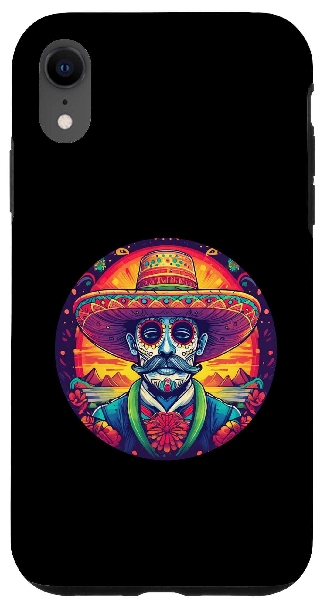 iPhone XR 5 de Mayo Party Drinko de Mayo Sugerskull Sombrero Case