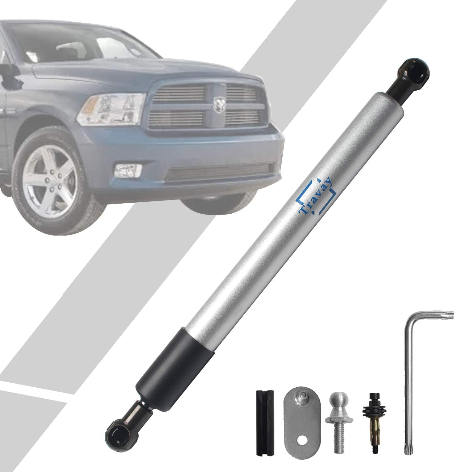 Travay 43301 Tailgate Assist Lift Supports Struts Replacement Compatible with 2009-2018 Dodge Ram 1500 2500 3500