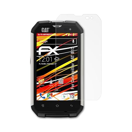 atFolix Schutzfolie kompatibel mit Caterpillar CAT B15 Displayschutzfolie, HD-Entspiegelung FX Folie (3X)