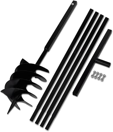 Vidaxl Beche Et Tariere Manuelle 200 Mm Avec Rallonge 5 M Acier Amazon Fr Bricolage