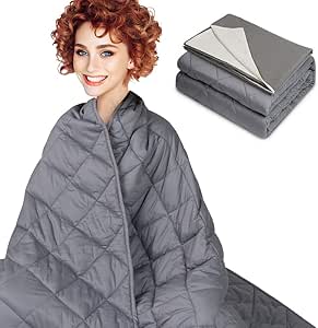Amazon.com: Weighted Blanket & Removable Cover (15 lbs, Queen Size) for