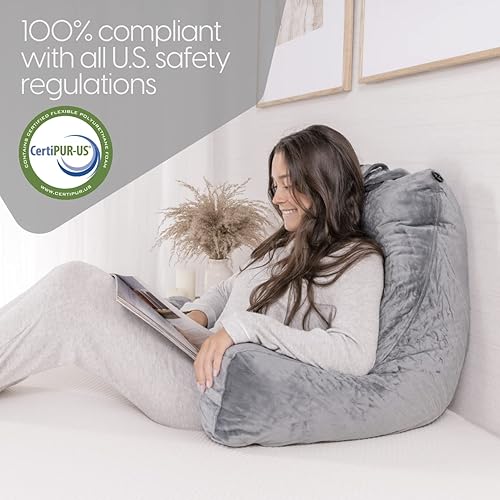 Milliard Extra Large Reading Pillow with Shredded Memory Foam