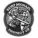 Wilde Passion Saint Michael Protect Us Embroidered Patch Tactical Morale Velcro St Michael Patch (Black)