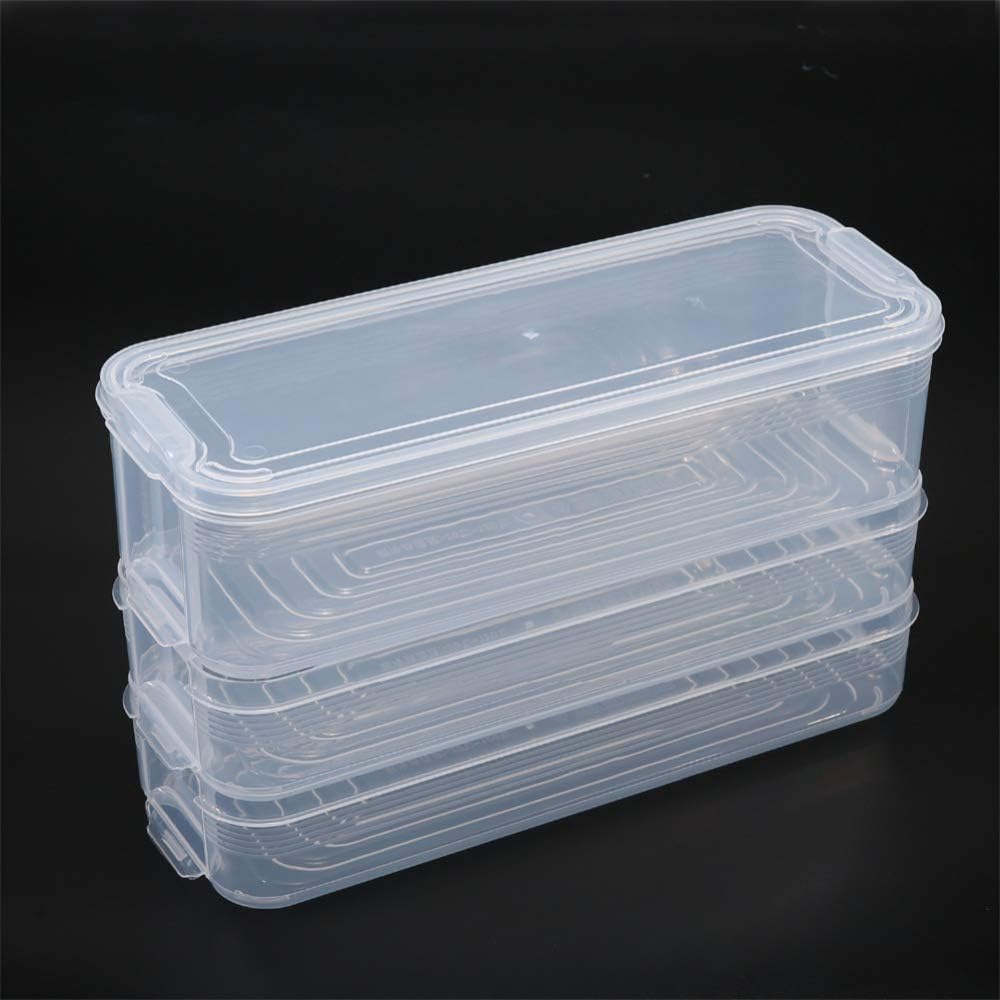 TEQIN Rectangle Storage Bins Refrigerator Box Food Storage Containers