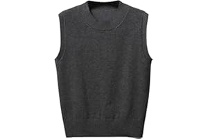 Sweater Vest Women Crew-Neck Knitted Vests Pure Casual Business Cable Knit Crop Classic Sleeveless Dress Tank Tops