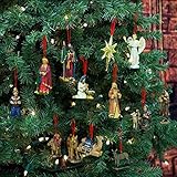 Set of 13 Christmas Nativity Ornaments in Cherry