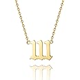 Sora Tuki Angel Number Necklace 111 222 333 444 555 666 777 888 999 Necklace Silver Old English Necklace Gold Number Necklace